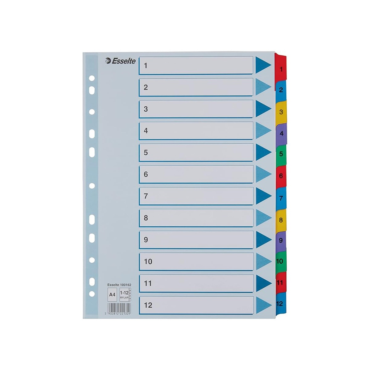 ESSELTE 1-12 INDEX HEAVY DUTY CARDBOARD WITH MYLAR - Image 2